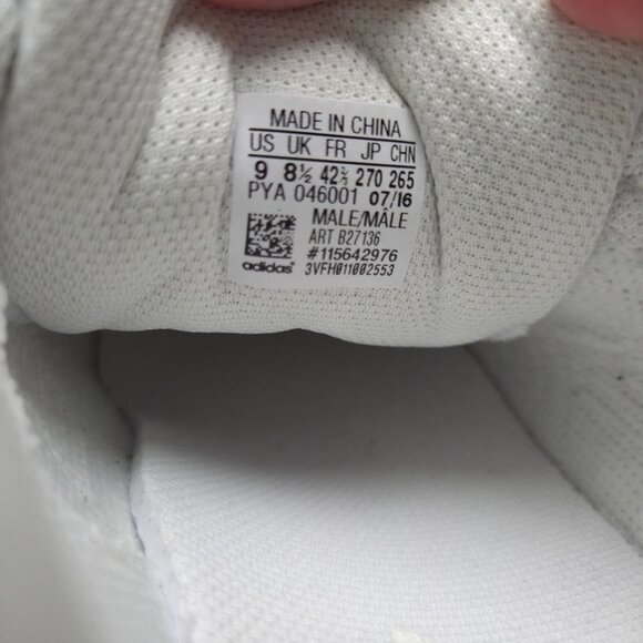 Adidas Originals Superstar Sneakers White Mens 9 B27136 New Display Yellowing - Picture 6 of 12